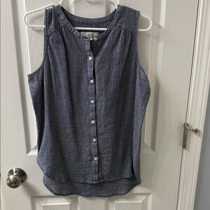 LOFT Sleeveless blue Blouse